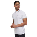 White - Side - Crosshatch Mens Tarquin Polo Shirt