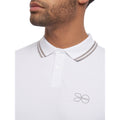 White - Lifestyle - Crosshatch Mens Tarquin Polo Shirt