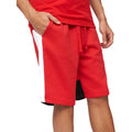 Black-Red - Front - Crosshatch Mens Compounds Shorts