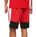 Black-Red - Back - Crosshatch Mens Compounds Shorts