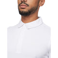 White - Side - Crosshatch Mens Sullivan Polo Shirt