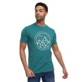 Green - Side - Crosshatch Mens Talung Marl T-Shirt