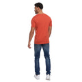 Red - Back - Crosshatch Mens Talung Marl T-Shirt