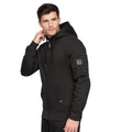 Black - Side - Duck and Cover Mens Milgate Full Zip Hoodie