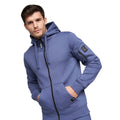 Navy - Side - Duck and Cover Mens Milgate Full Zip Hoodie