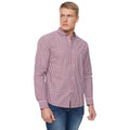 Red - Front - Bewley & Ritch Mens Macrae Checked Shirt
