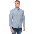 Blue - Front - Bewley & Ritch Mens Macrae Checked Shirt