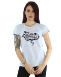 Sports Grey - Back - Beetlejuice Womens-Ladies Sandworm Logo Cotton T-Shirt