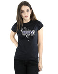 Black - Back - Beetlejuice Womens-Ladies Sandworm Logo Cotton T-Shirt