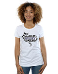 White - Back - Beetlejuice Womens-Ladies Sandworm Logo Cotton T-Shirt