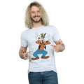 Sports Grey - Front - Disney Mens Crazy Goofy T-Shirt