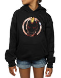 Black - Side - Marvel Girls Iron Man Montage Symbol Hoodie