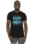 Black - Back - DC Comics Mens Batman Grid Gradient T-Shirt