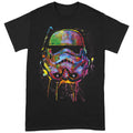 Black - Front - Star Wars Unisex Adult Paint Splatter T-Shirt