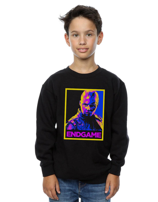 Marvel Boys Avengers Endgame Nebula Poster Sweatshirt 9-11 Years