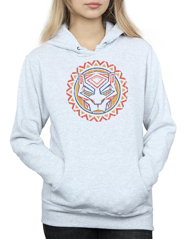 Marvel Womens/Ladies Black Panther Tribal Panther Icon Hoodie