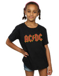 Black - Back - AC-DC Girls Logo Cotton T-Shirt