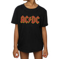 Black - Side - AC-DC Girls Logo Cotton T-Shirt