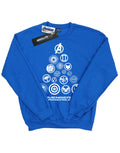 Royal Blue - Front - Marvel Boys Avengers Endgame Pyramid Icons Sweatshirt