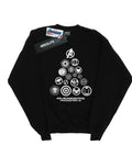 Black - Front - Marvel Boys Avengers Endgame Pyramid Icons Sweatshirt