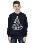 Navy Blue - Back - Marvel Boys Avengers Endgame Pyramid Icons Sweatshirt