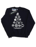 Navy Blue - Front - Marvel Boys Avengers Endgame Pyramid Icons Sweatshirt