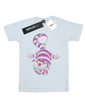 White - Front - Disney Boys Alice In Wonderland Cheshire Cat Upside Down T-Shirt