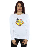 White - Back - Animaniacs Womens-Ladies Logo Crest Sweatshirt