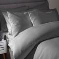 Grey - Front - Belledorm Waffle Weave Cotton Duvet Cover Set