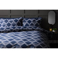 Navy - Front - Belledorm Maddox Chevron Duvet Cover Set