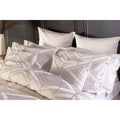 Taupe - Back - Belledorm Seve Jacquard Duvet Cover Set