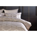 Taupe - Side - Belledorm Seve Jacquard Duvet Cover Set