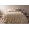 Latte - Front - Belledorm Waffle Stripe Duvet Cover Set