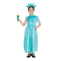 Light Blue - Front - Bristol Novelty Girls Statue Of Liberty Costume With Plush Torch