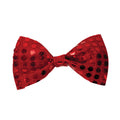 Red - Front - Bristol Novelty Sequin Bow Tie