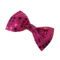 Pink - Back - Bristol Novelty Sequin Bow Tie