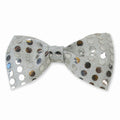 Silver - Front - Bristol Novelty Sequin Bow Tie