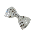 Silver - Back - Bristol Novelty Sequin Bow Tie