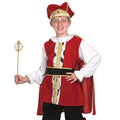 Red-White-Black-Gold - Back - Bristol Novelty Childrens-Kids Medieval King Costume