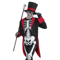 Black-White-Red - Back - Bristol Novelty Childrens-Kids Mr Bone Jangles Halloween Costume