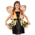 Orange - Back - Bristol Novelty Childrens-Kids Butterfly Fairy Costume