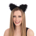 Black - Back - Bristol Novelty Unisex Adults Marabou Cat Ears On Headband