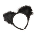 Black - Front - Bristol Novelty Unisex Adults Marabou Cat Ears On Headband