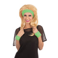 Green - Front - Bristol Novelty Unisex Adults 80s Headband Wristband Set