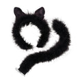 Black - Front - Bristol Novelty Unisex Adults Marabou Cat Set