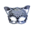 Silver - Front - Bristol Novelty Unisex Adults Jewelled Cat Mask