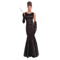 Black - Front - Bristol Novelty Womens-Ladies High Society Long Dress