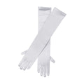 White - Front - Bristol Novelty Womens-Ladies Satin Feel Long Gloves (1 Pair)