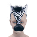 Black-White - Back - Bristol Novelty Adults Unisex Zebra Mask With Sound