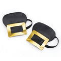 Black-Gold - Front - Bristol Novelty Fake Shoe Buckles